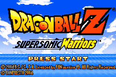 Dragon Ball Z: Supersonic Warriors North American Title Screen