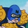 Team Member #9. He wears a blue ski-mask with an "N" logo.