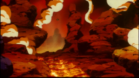A volcano where Kuririn's battle took place.