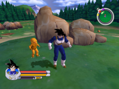 Son Goku wearing the "RIT Armor Variant" in Dragon Ball Z: Sagas