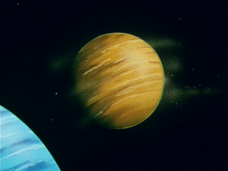 In search of Son Goku, Vegeta arrives on an unspecified planet filled with Rittons[2]
