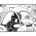 A VMX motorcycle seen by Goku in his first visit to West City in Chapter 68.[note 4]
