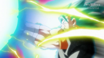 Vegetto Blue using the Final Kamehameha against Cumber in the Super Dragon Ball Heroes promotional anime