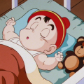 Son Gohan shortly after his birth.[6]