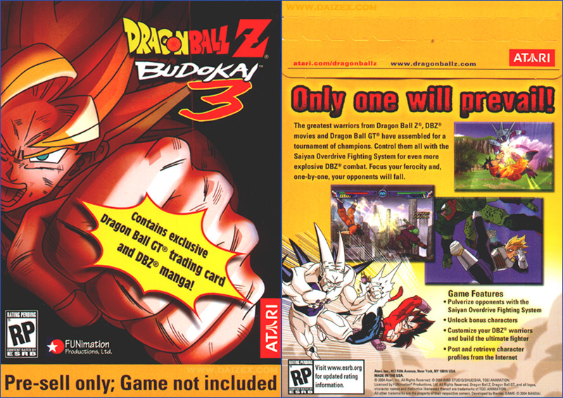 Dragon Ball Z Budokai 3 cover  Dragon ball z, Dragon ball, Dbz games