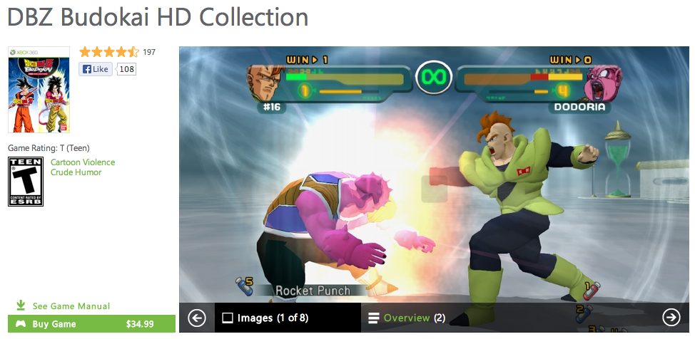  Dragon Ball Z Budokai HD Collection - Xbox 360 : Namco Bandai  Games Amer: Video Games